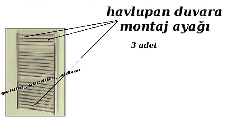 Havlupan Banyopan Radyatör KROM duvara  montaj seti ayağı