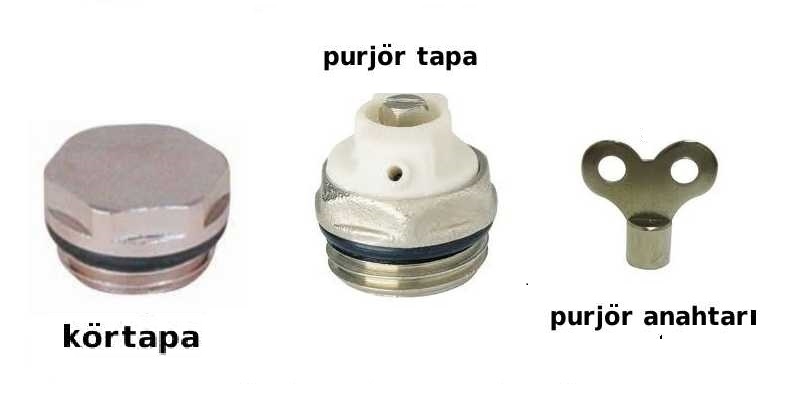 Purjör - Purjör Anahtarı Ve Tapa ( radyatör havlupan montaj set )