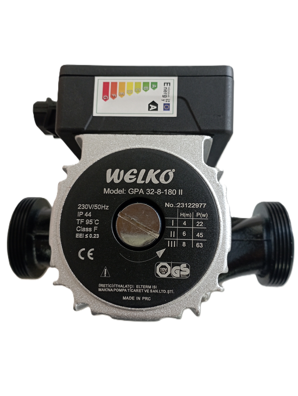 Welko Gpa 32-8-180-II frekans Konvertörlü 8 mss 5,1 m3/h Sirkülasyon Pompası 45-60.000 Kazan için