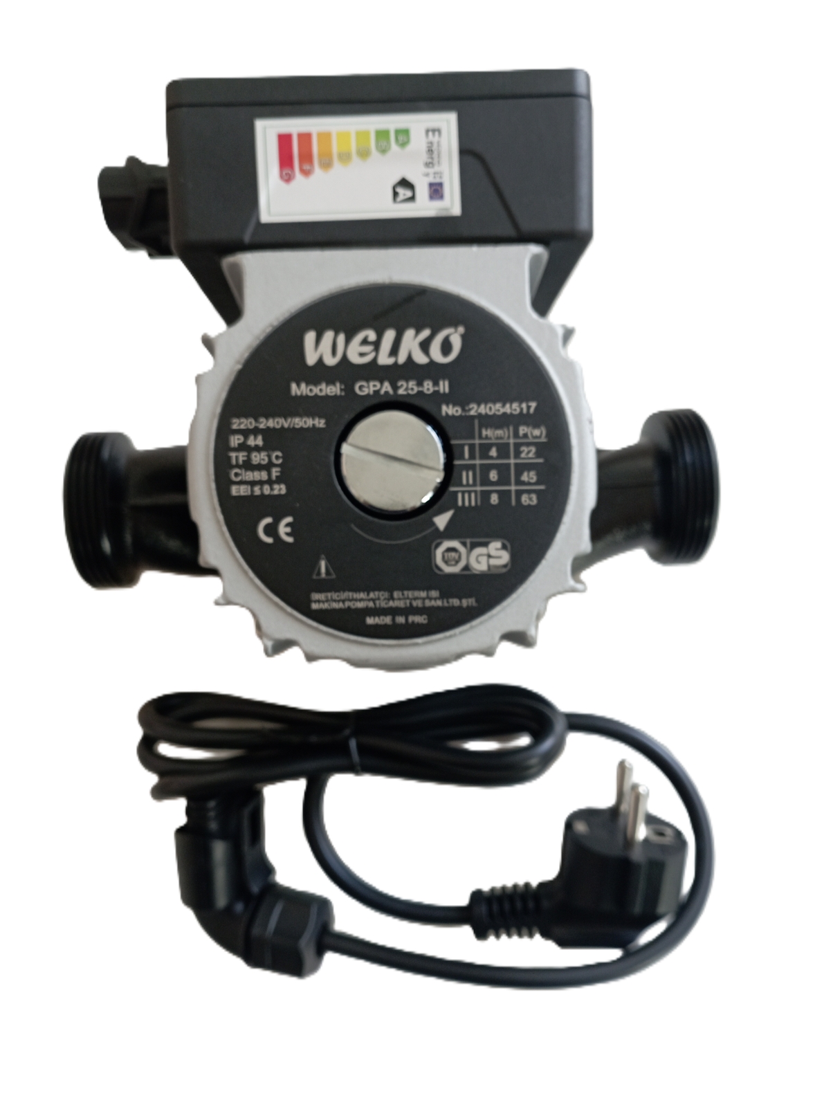 Welko Sirkülasyon Pompası 30-45.000 Kazan için Gpa 25-8-II frekans Konvertörlü 8 mss 4,9 m3/h