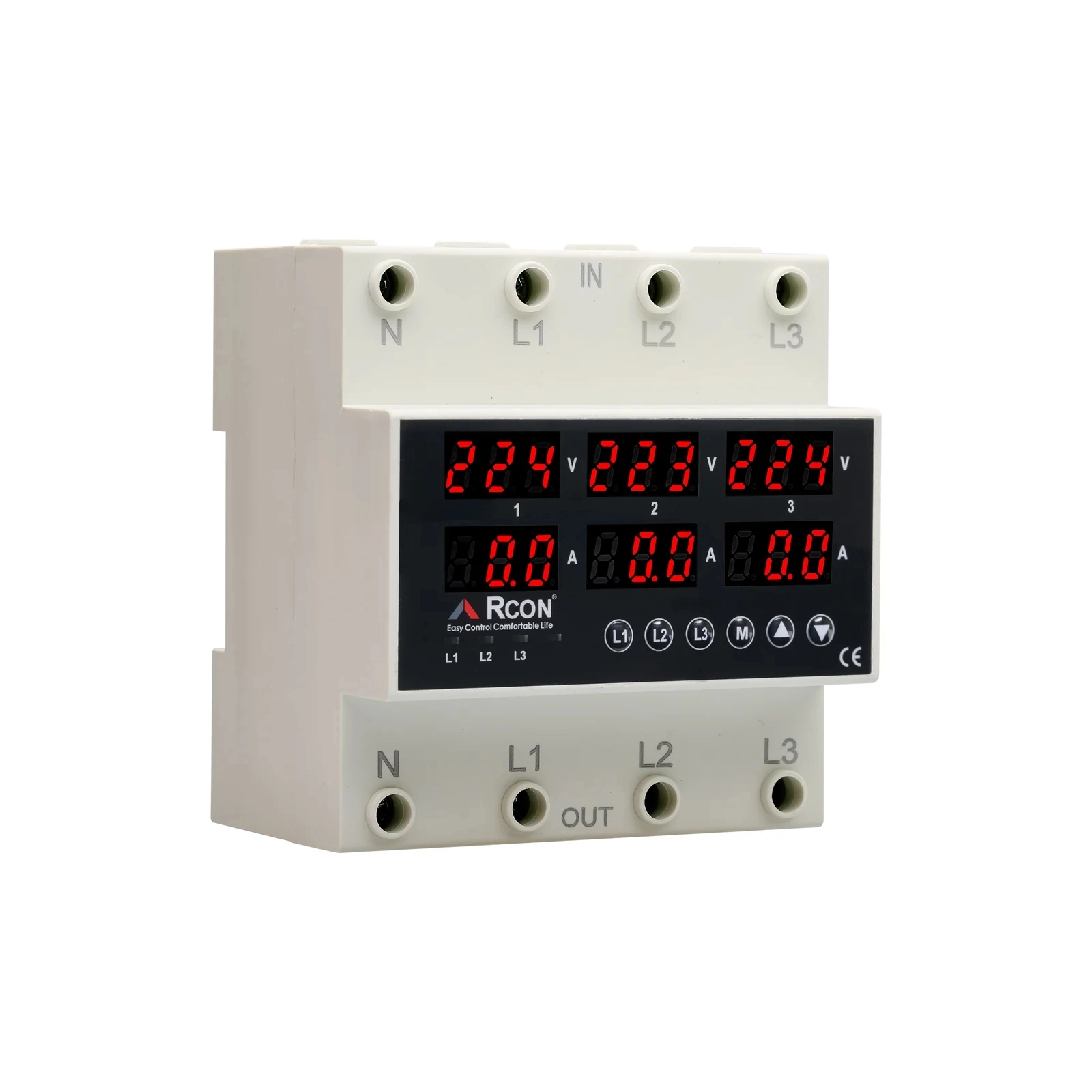 Rcon Rcv 05 Ev Tipi Trifaze Akım Voltaj  Koruyucu 63 A Sigorta