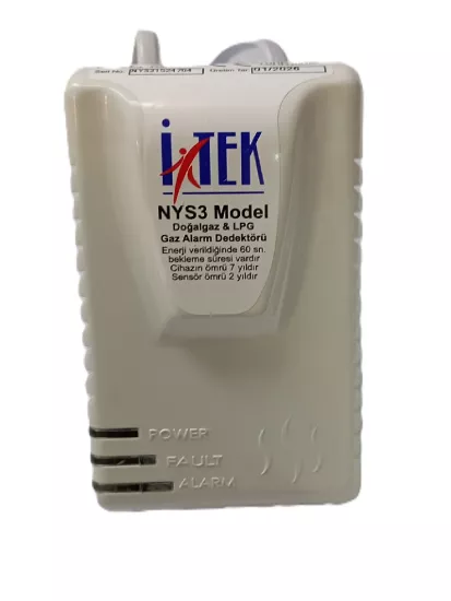 İtek nys3 Doğalgaz Alarm Cihazı Gaz Dedektörü