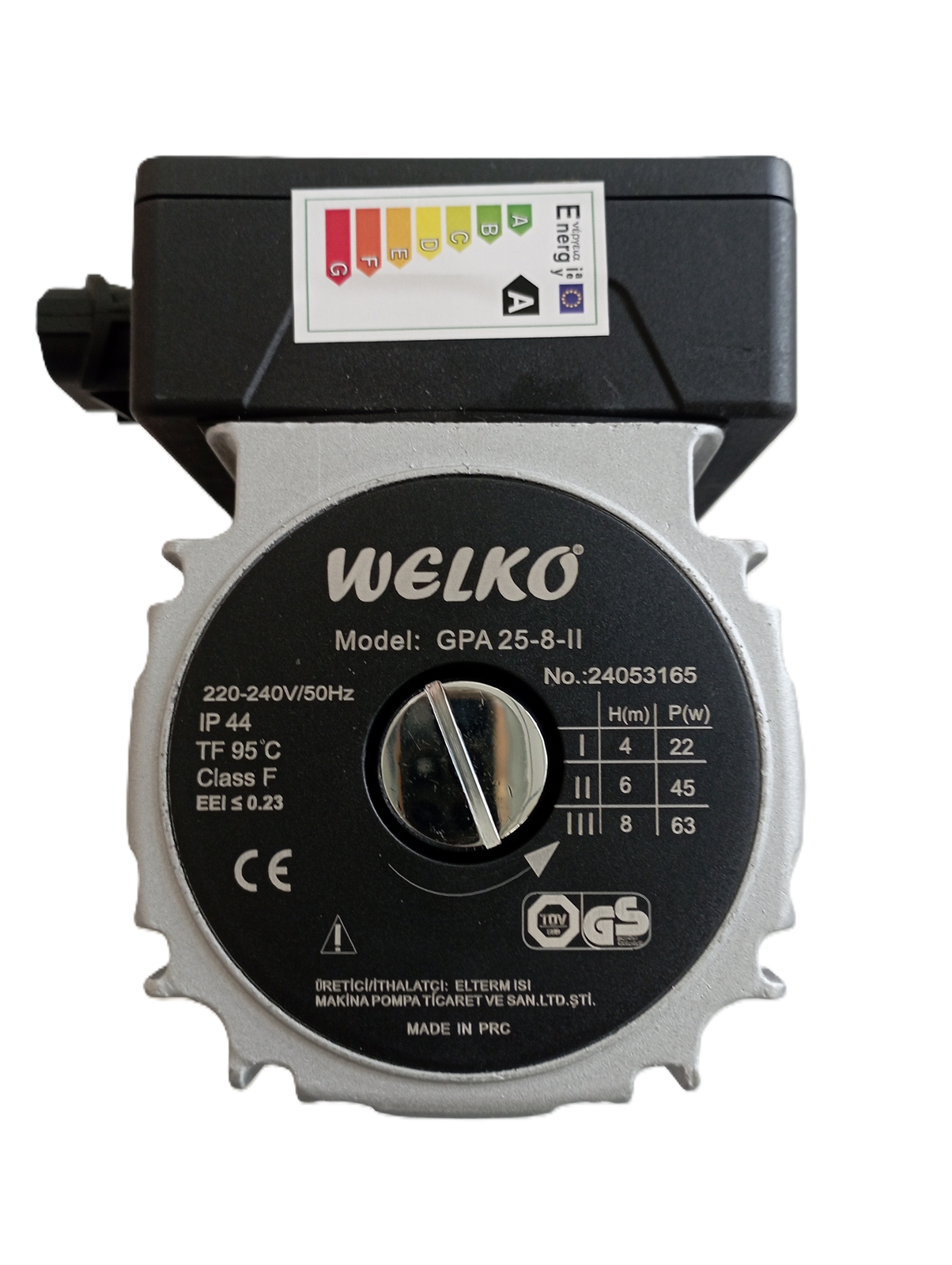 Welko Gpa 25-8-II frekans Konvertörlü 18-30.000 Kazan için Sirkülasyon Pompası 8 mss 4,2 m3/h